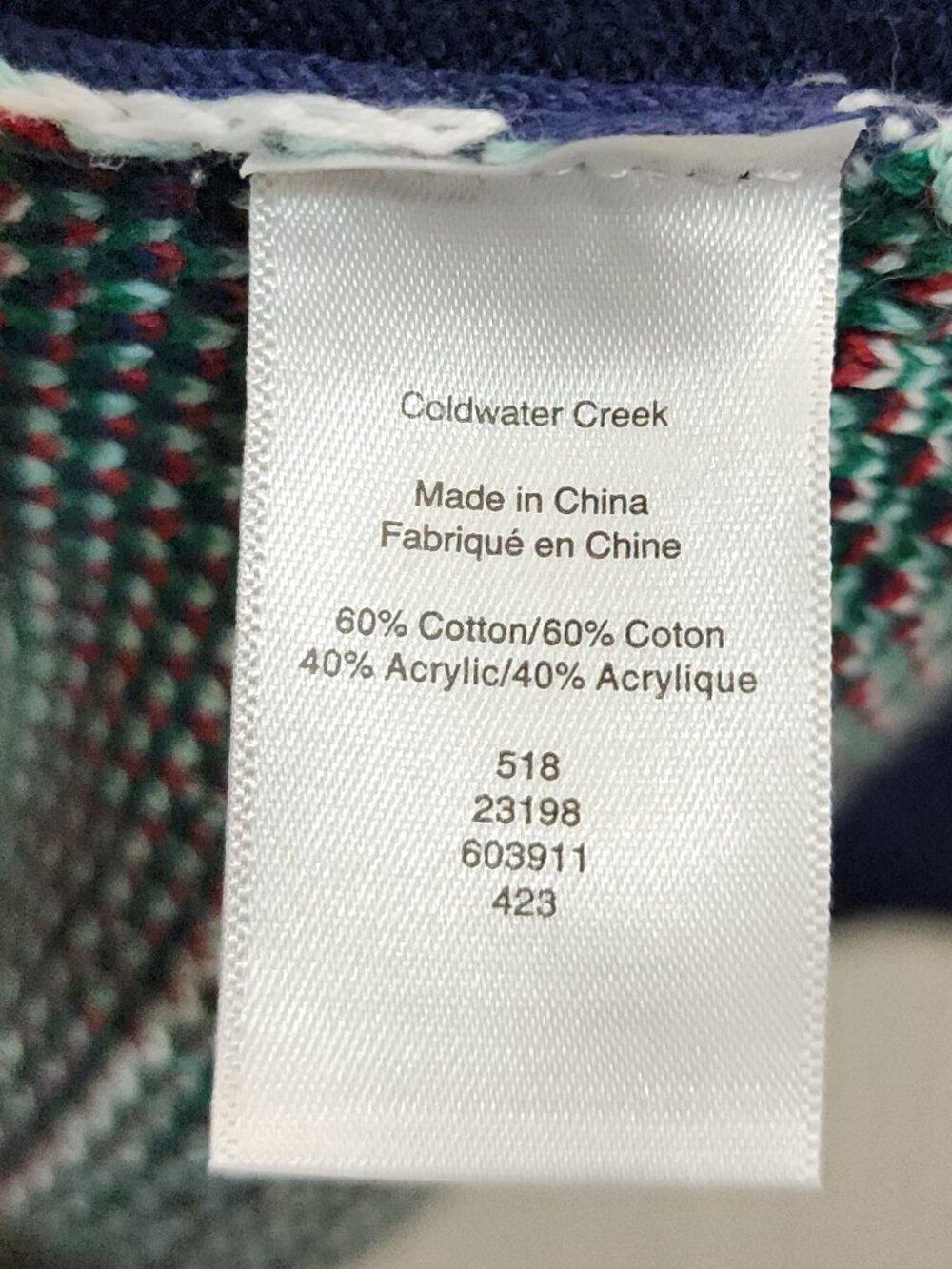 Coldwater Creek Women's Plus Size Scenic Holiday Christmas Zip Up Sweater 3X - Picture 12 of 14